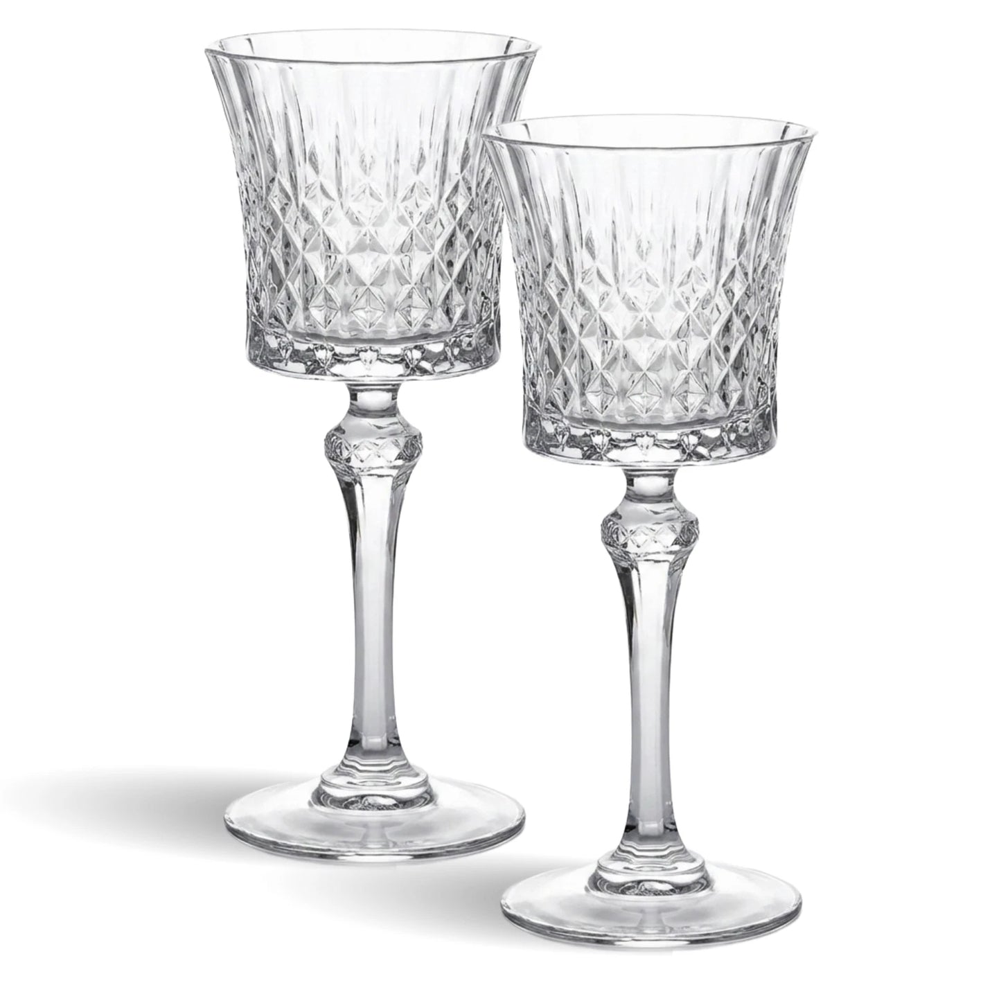 White Crystal Wine Glass, Perfect for Parties Bar Restaurant Decorative, 2 Piece