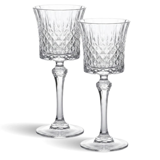 White Crystal Wine Glass, Perfect for Parties Bar Restaurant Decorative, 2 Piece